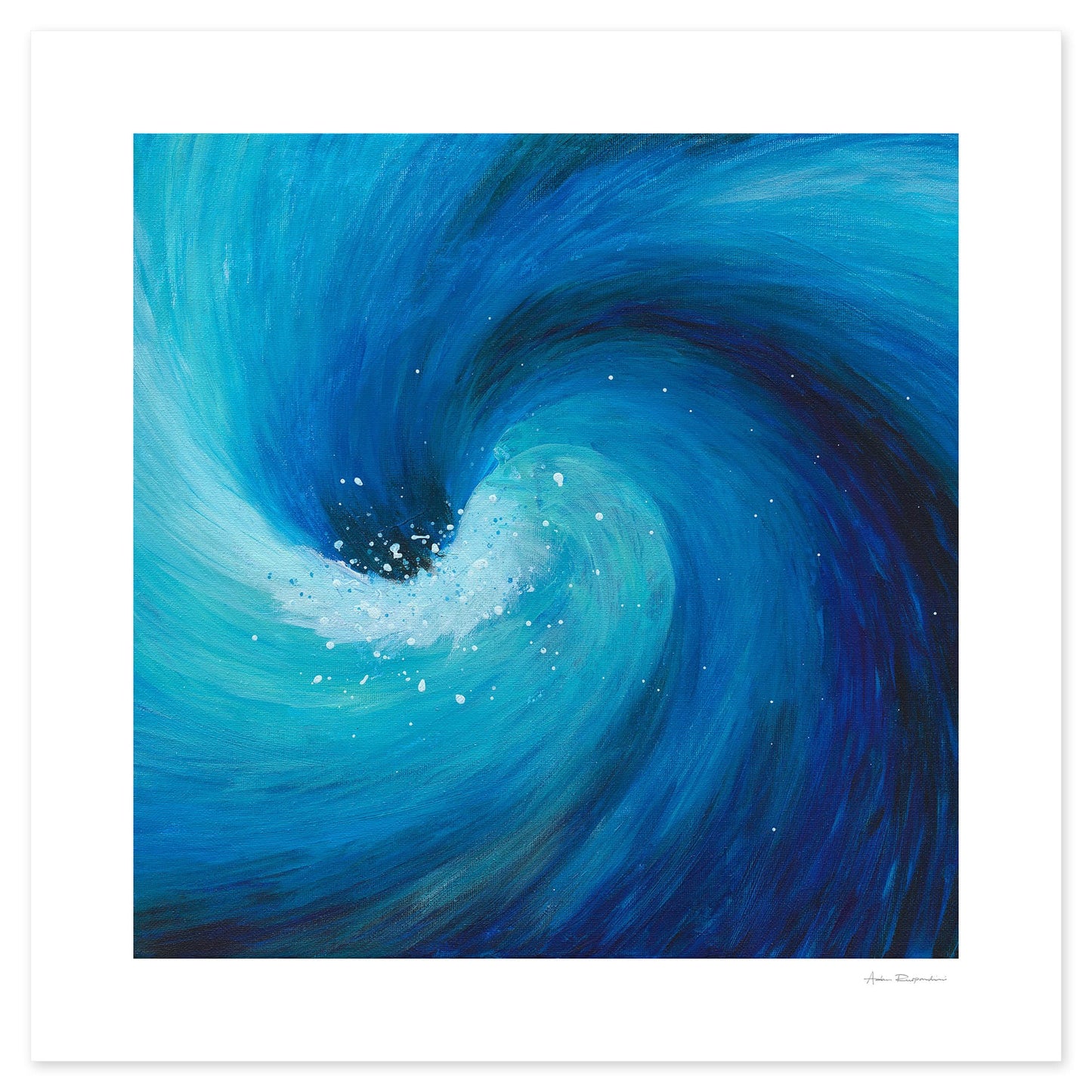 Cosmic Wave abstract artwork blending ocean waves with cosmic energy.