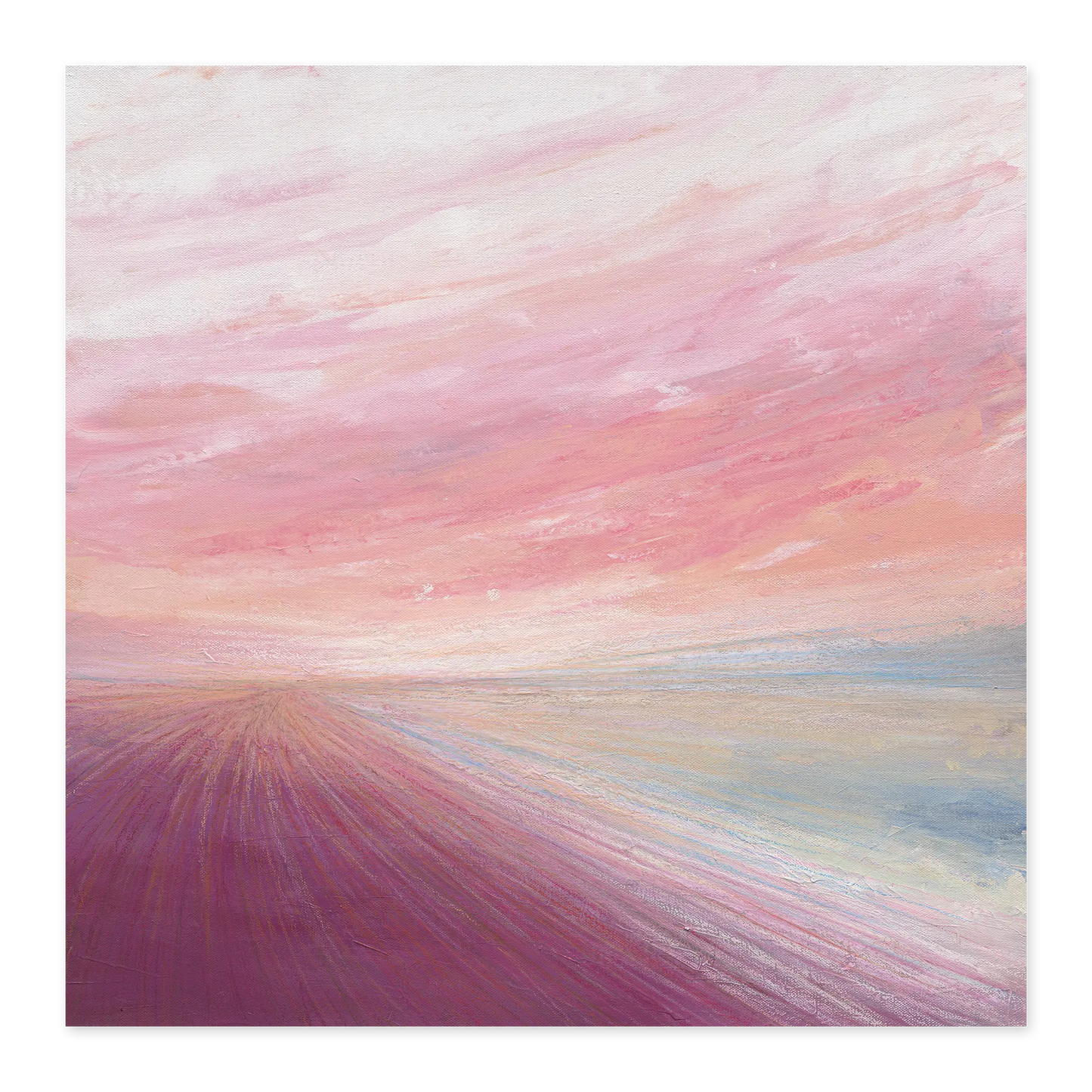 Abstract painting with soft pastel colors on a white background