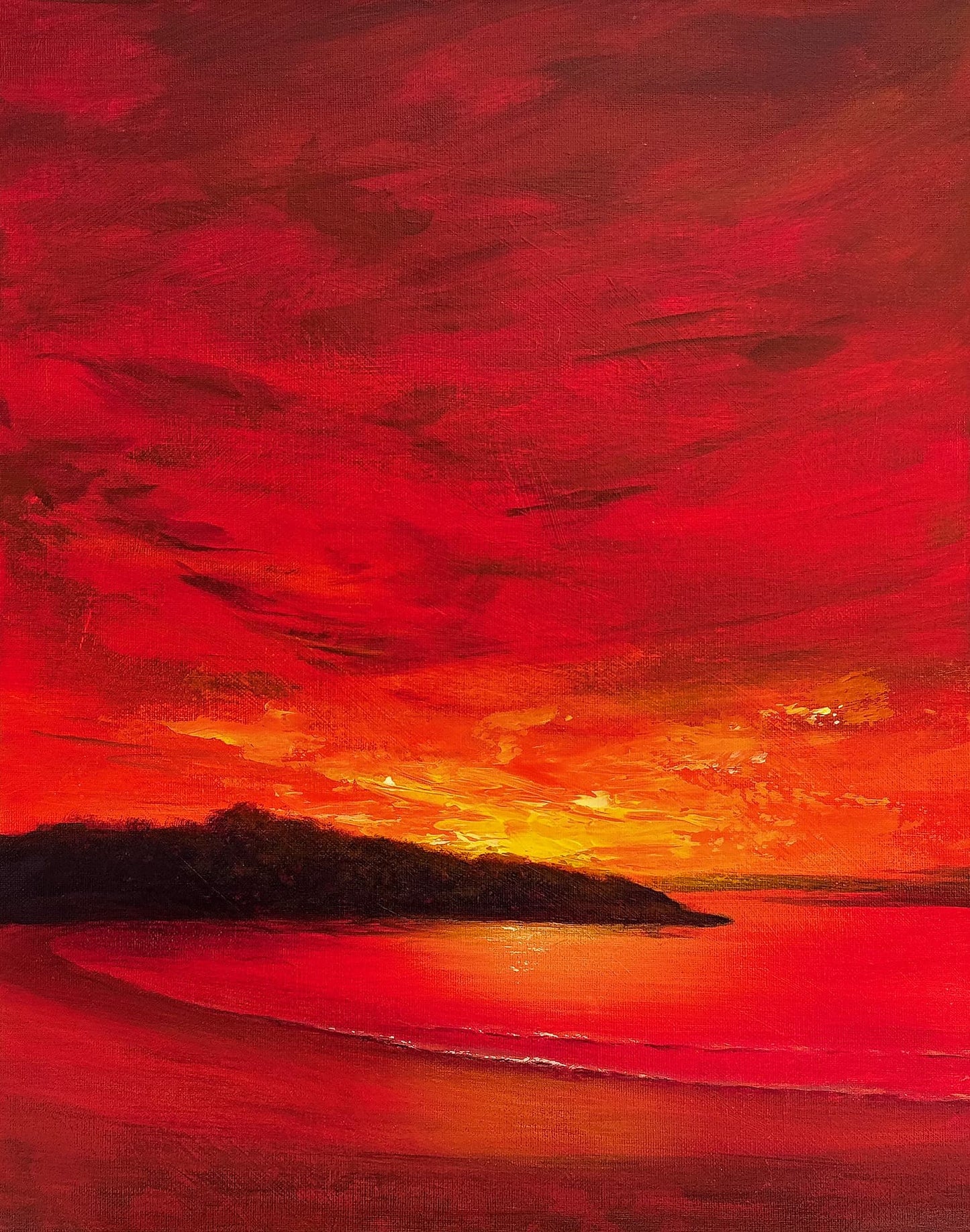 Scarlet Expanse 40x50cm Original Artwork