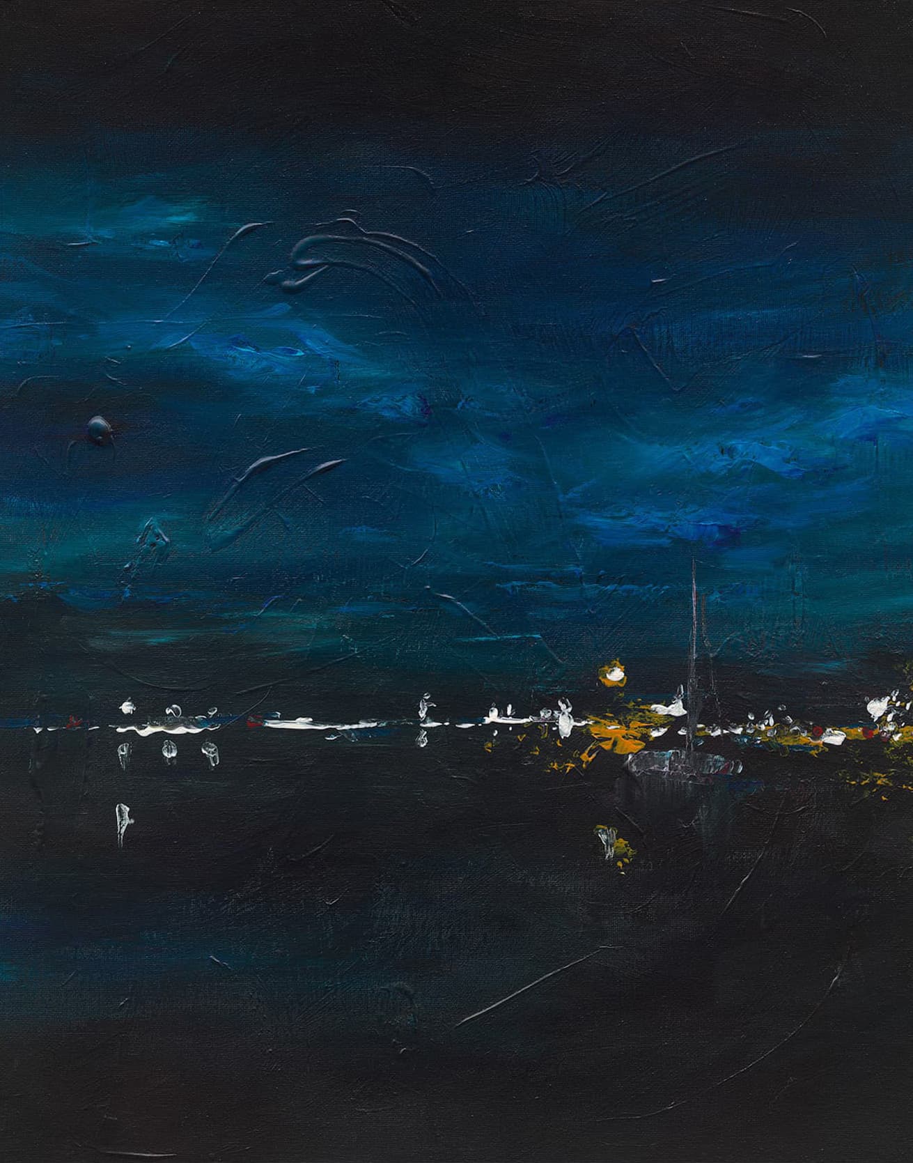 Distant Lights 40x50cm Original Artwork