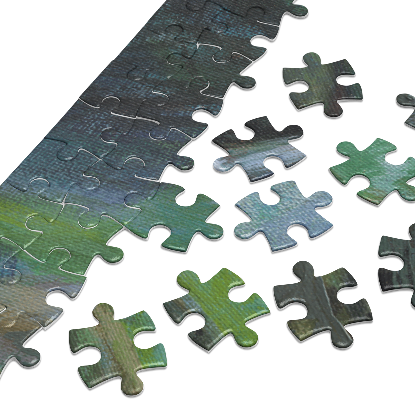 Waterfalling - Jigsaw puzzle with tin