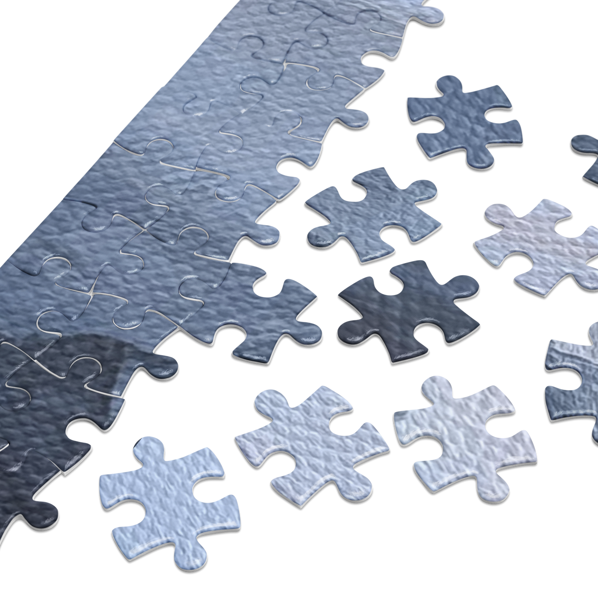 Mountain View - Jigsaw puzzle with tin