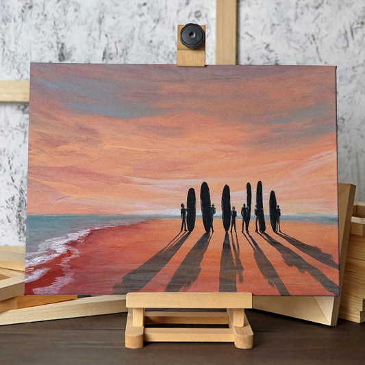 Surfer Silhouette 40x30cm Original