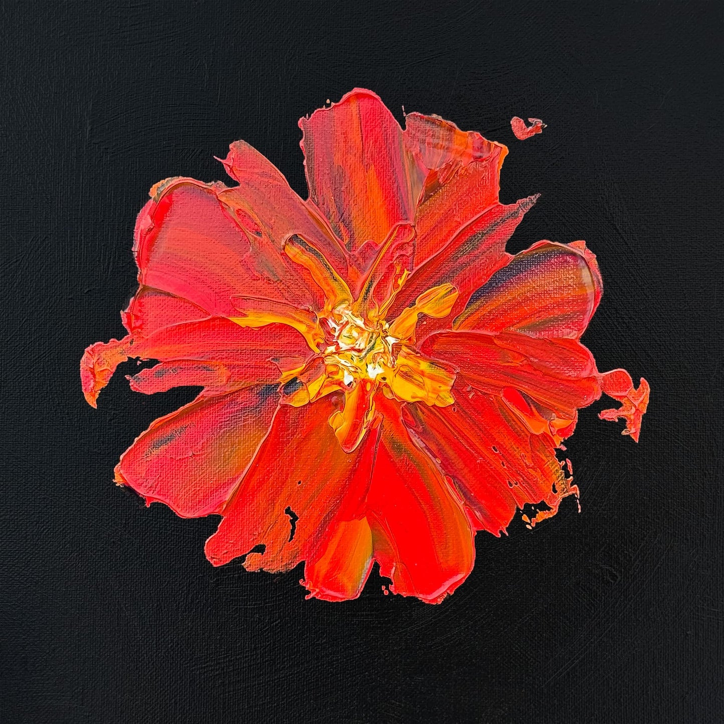 Red Flower 30x30cm Original Artwork