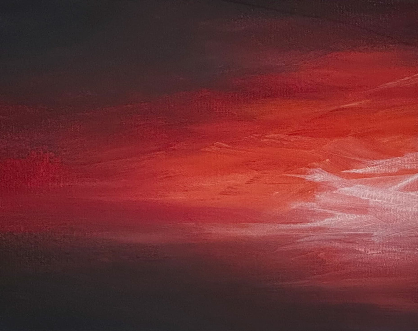 Red Horizon 22x32cm Framed Original
