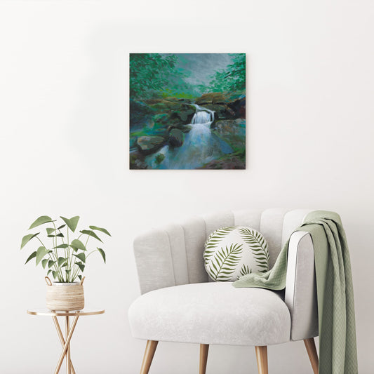 Waterfalling 40x40cm Original - Adam Ruspandini