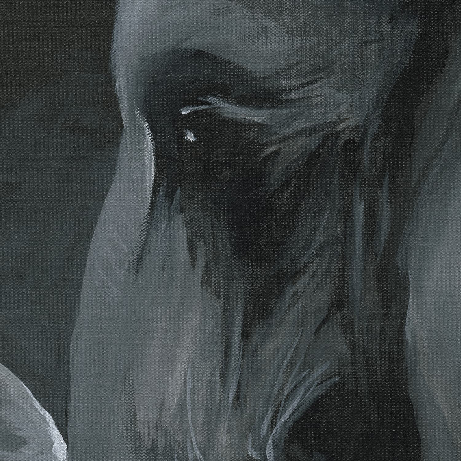 Eternal acrylic artork 60x60cm Original elephants B&W - Adam Ruspandini