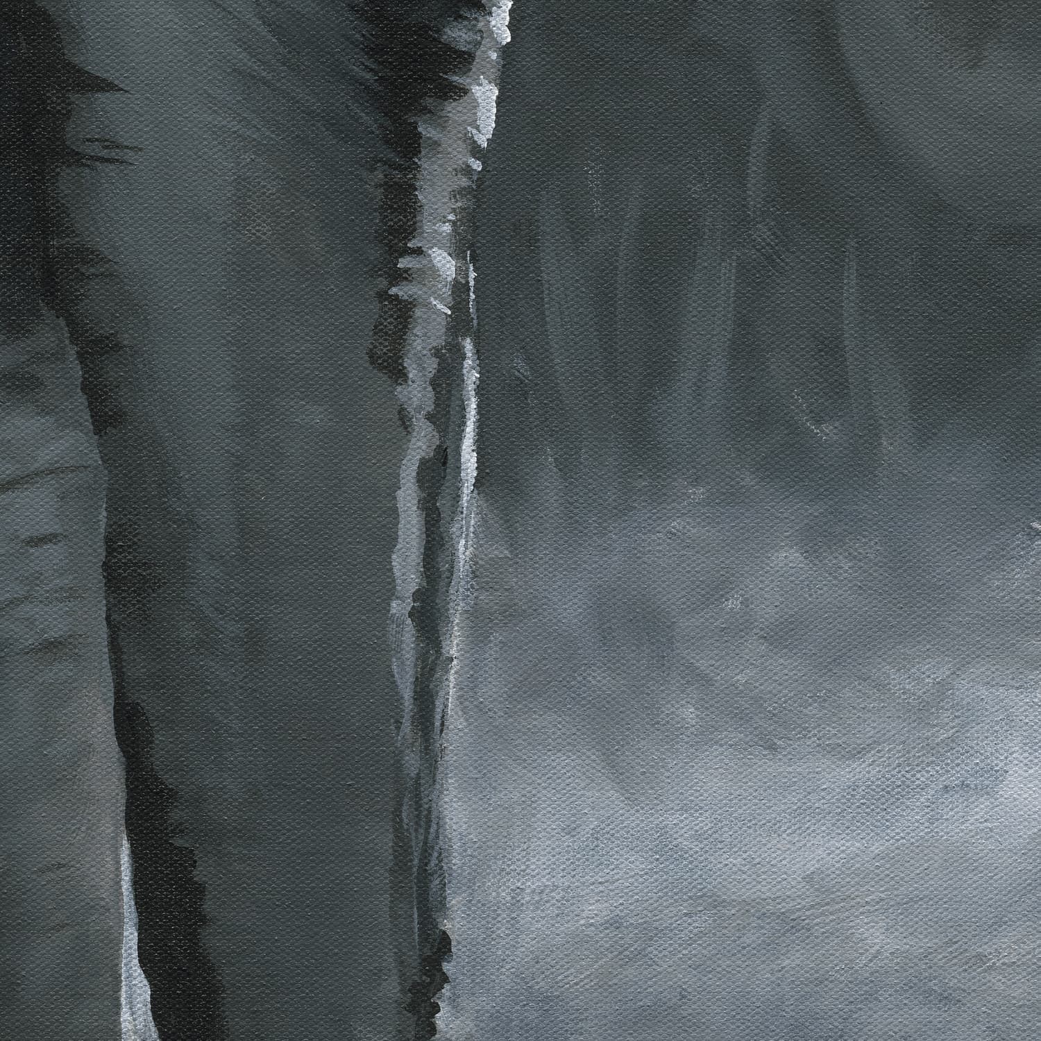Eternal acrylic artork 60x60cm Original elephants B&W - Adam Ruspandini