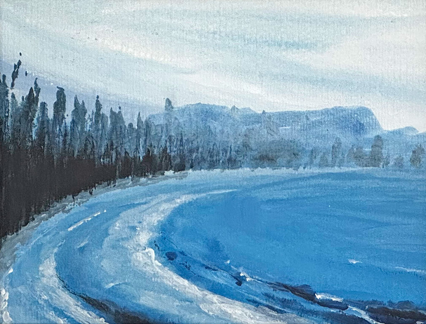 Coastal Blue 22x32cm Framed Original