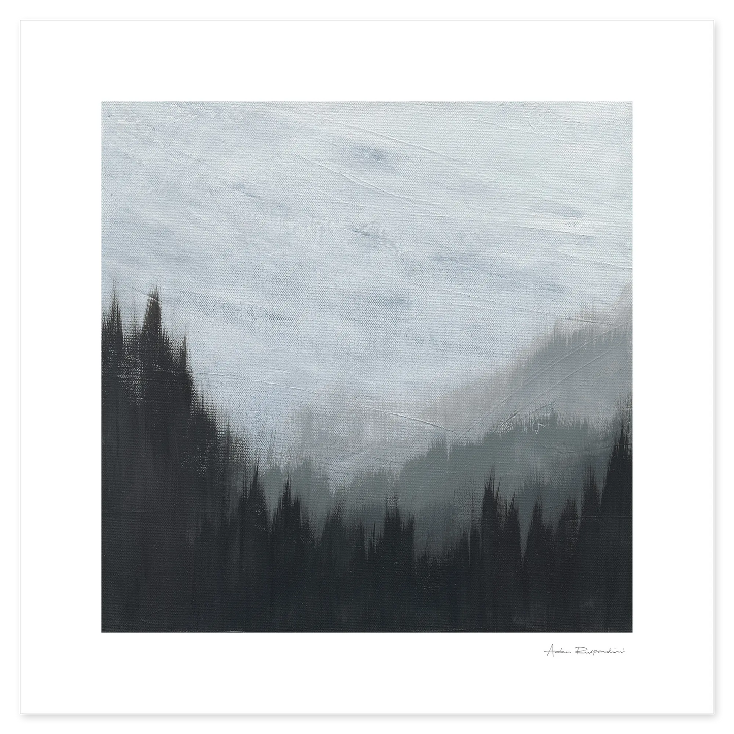 Abstract art piece with a gradient from black to white