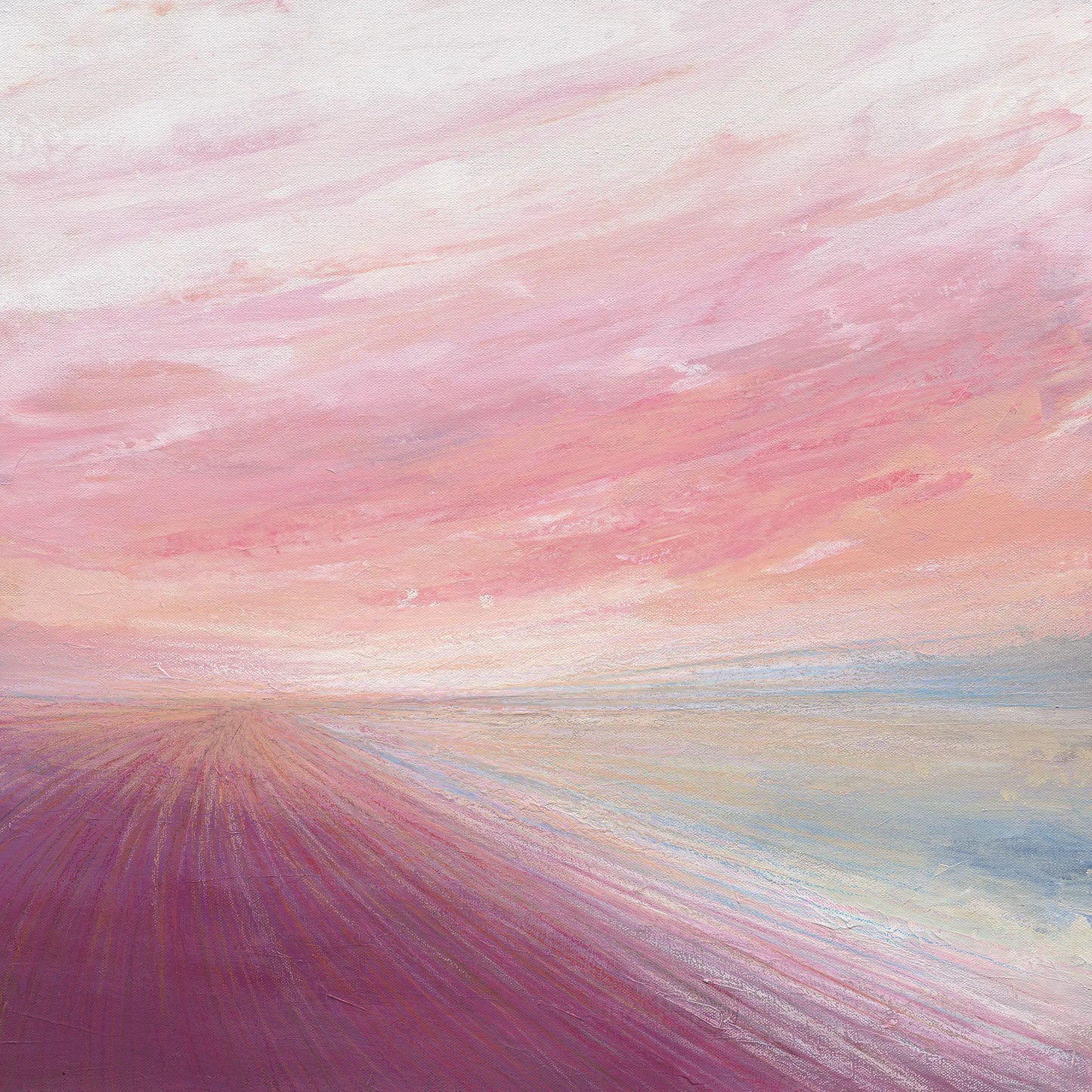 Abstract painting with soft pastel colors