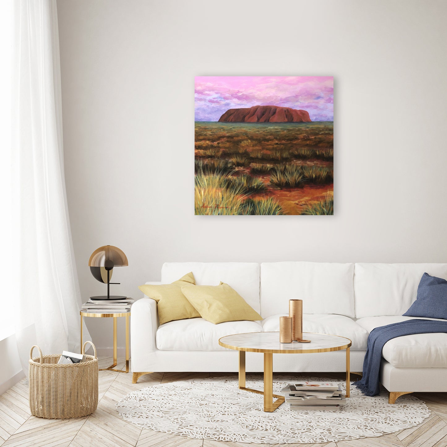 Uluru Calling 60x60cm Original - Adam Ruspandini