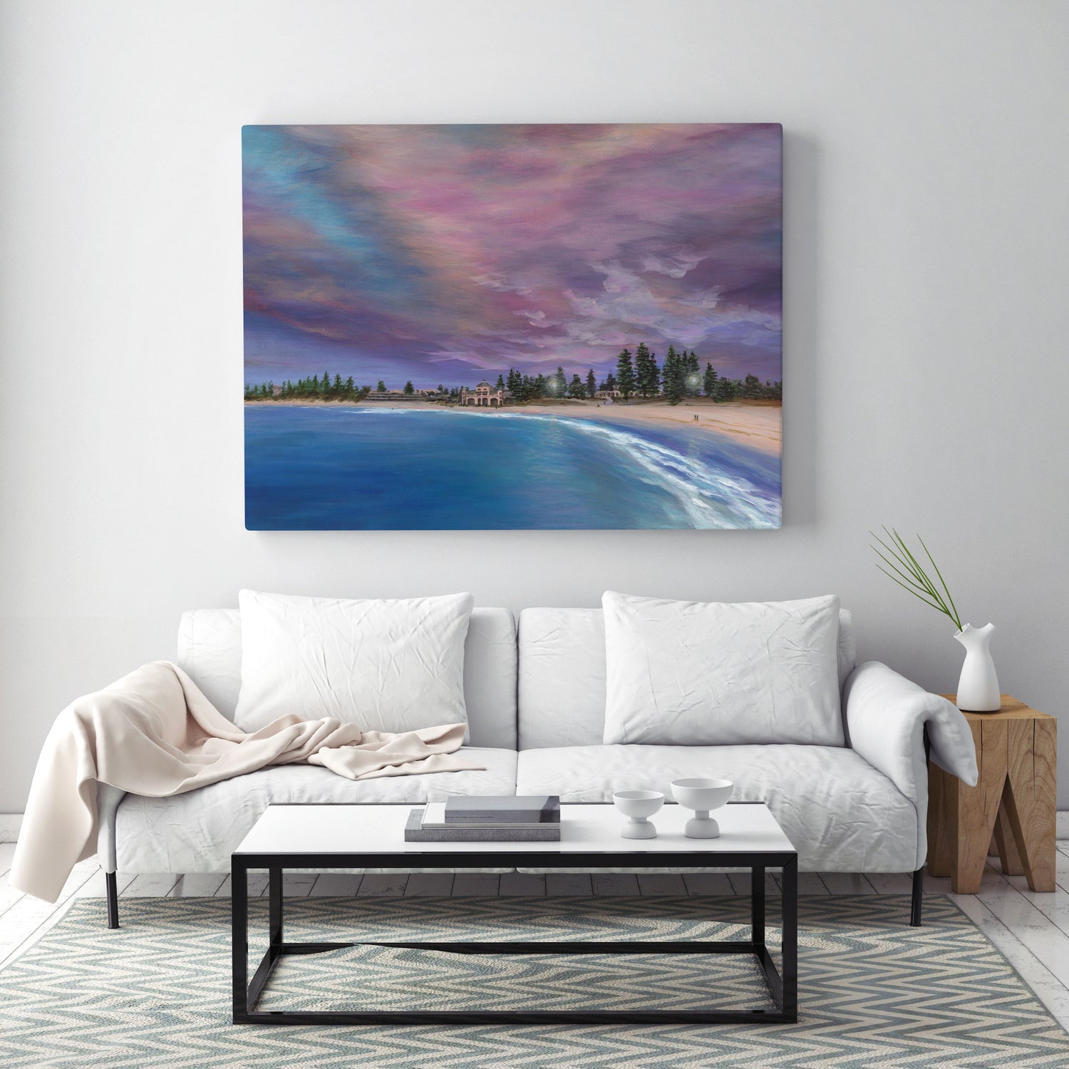 cottesloe beach western australia abstract expressionist artwork acrylic on canvas by adam ruspandini