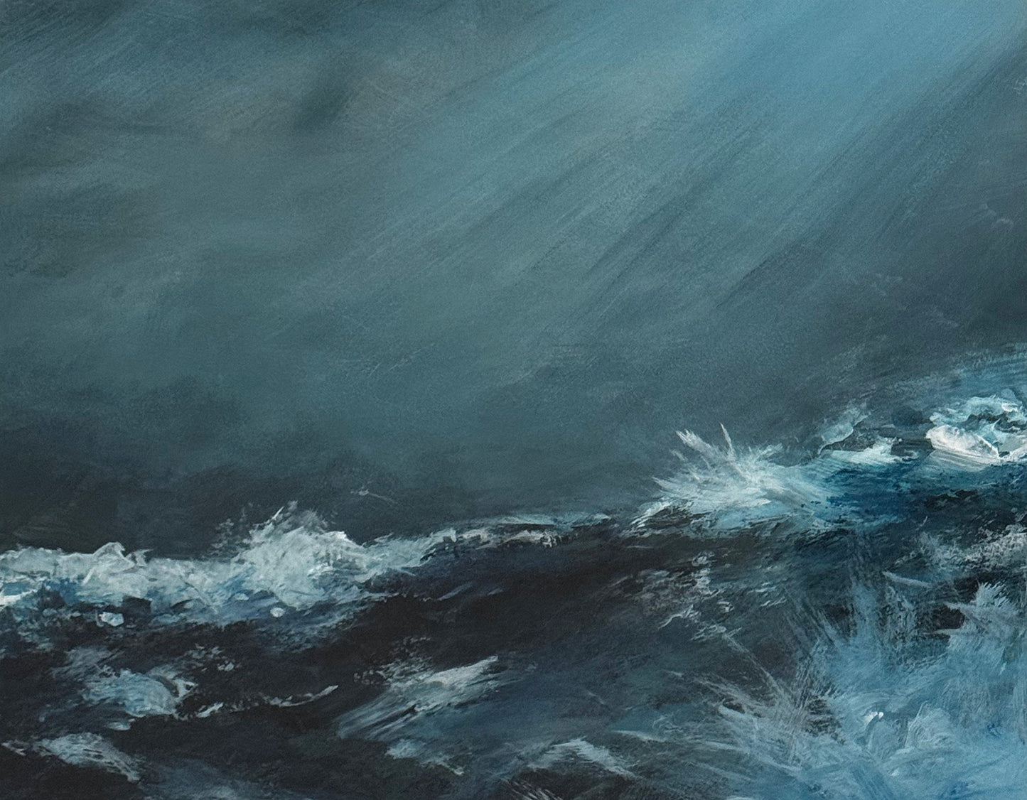 Crashing 55x43cm Framed Original