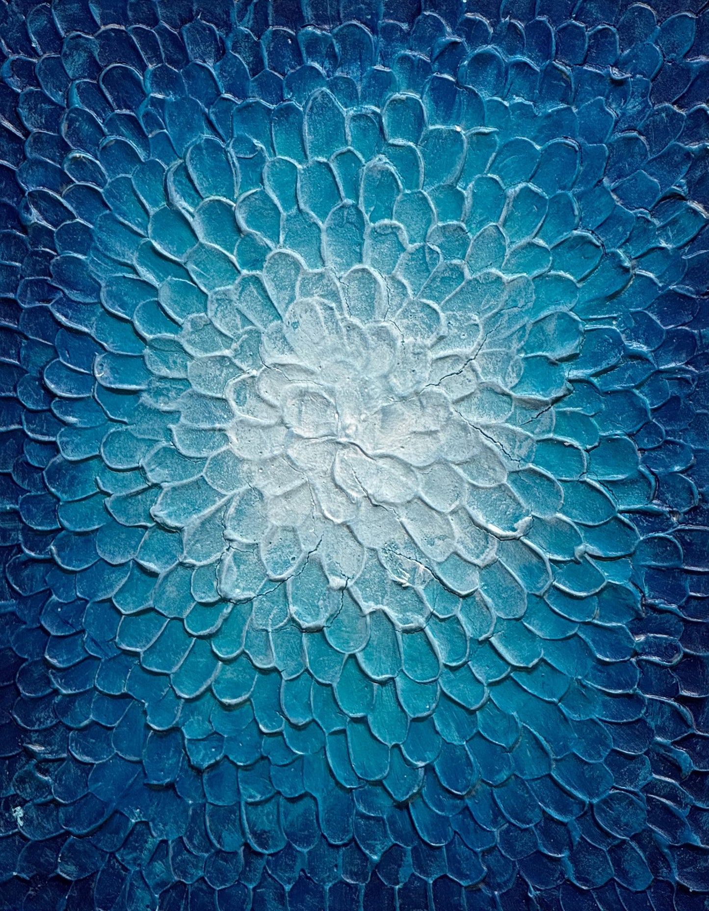 Floral Burst Blue 40x50cm Original