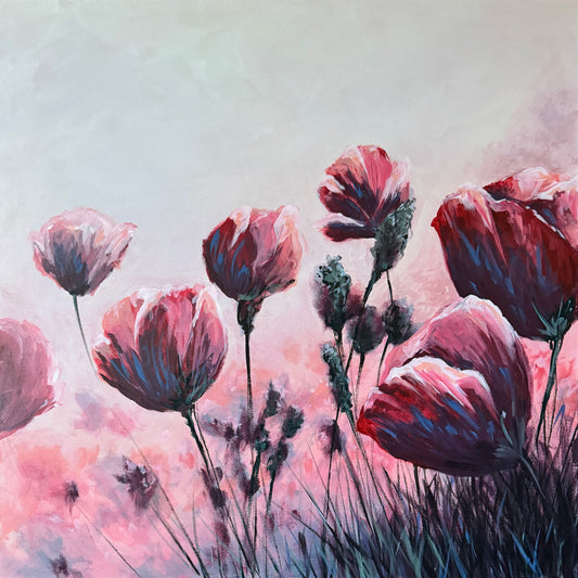 Floral Serenade 100x100cm Original Artwork