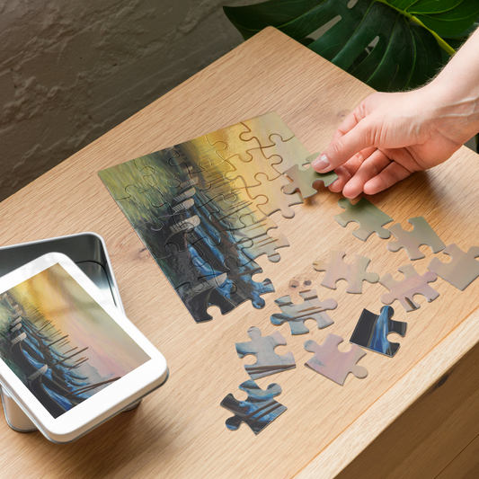 Memories of Venice - Jigsaw puzzle with tin
