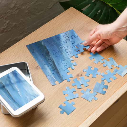 The Long Wave - Jigsaw puzzle with tin