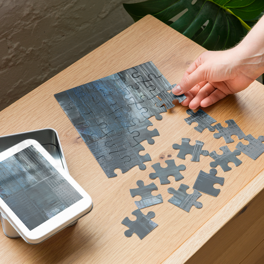Industry - Jigsaw puzzle with tin