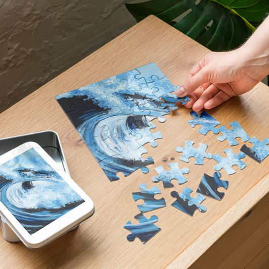 Power - Jigsaw puzzle with tin