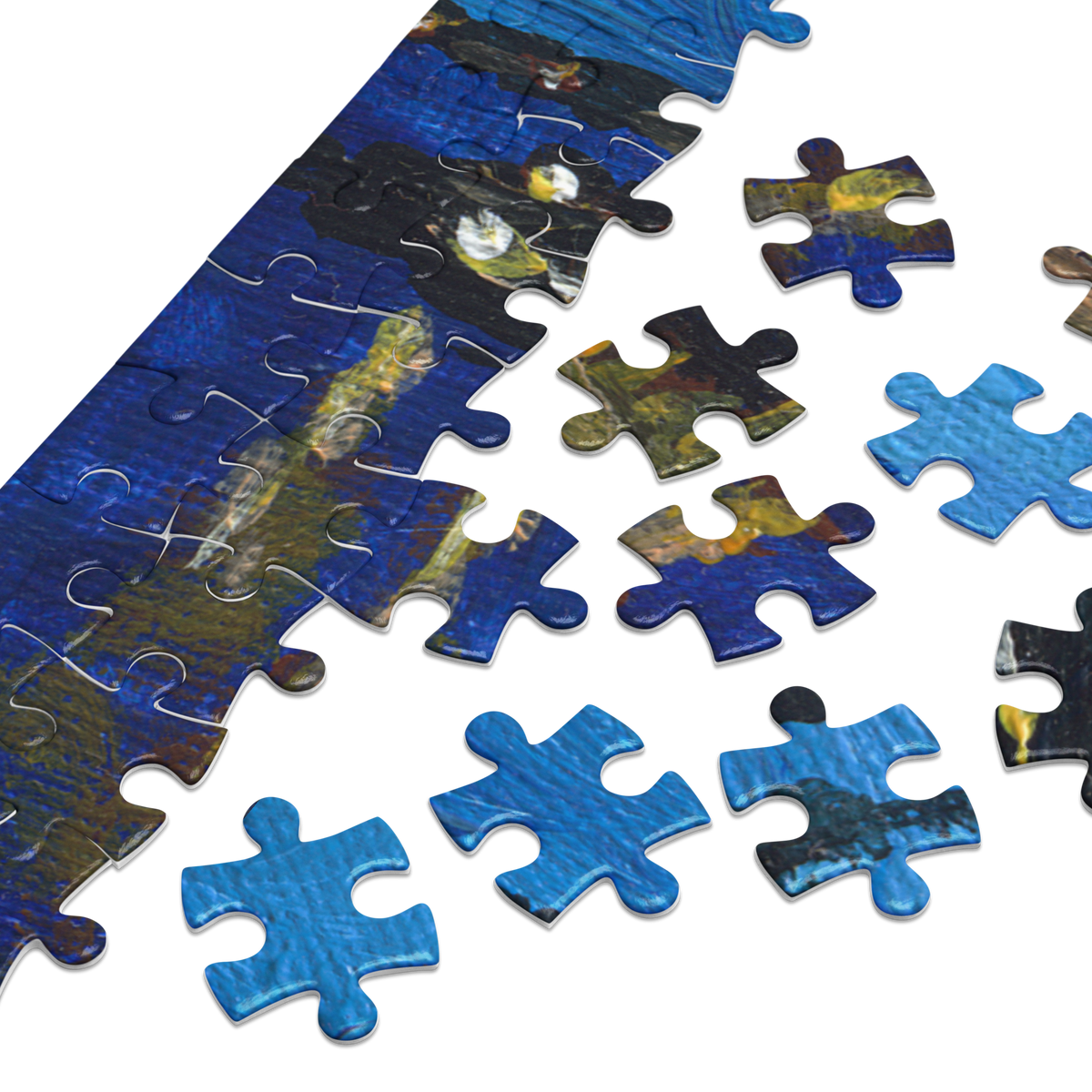 Forster at Night - Jigsaw puzzle with tin