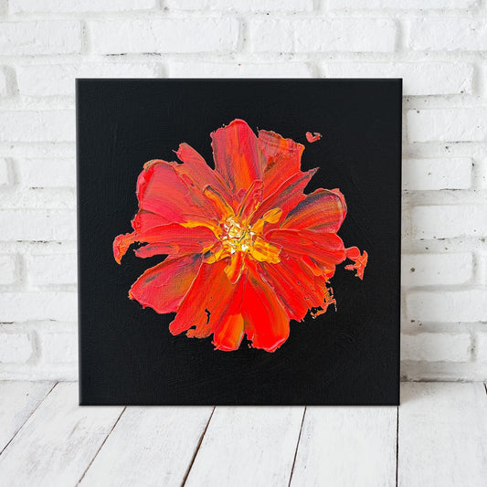 Red Flower 30x30cm Original Artwork