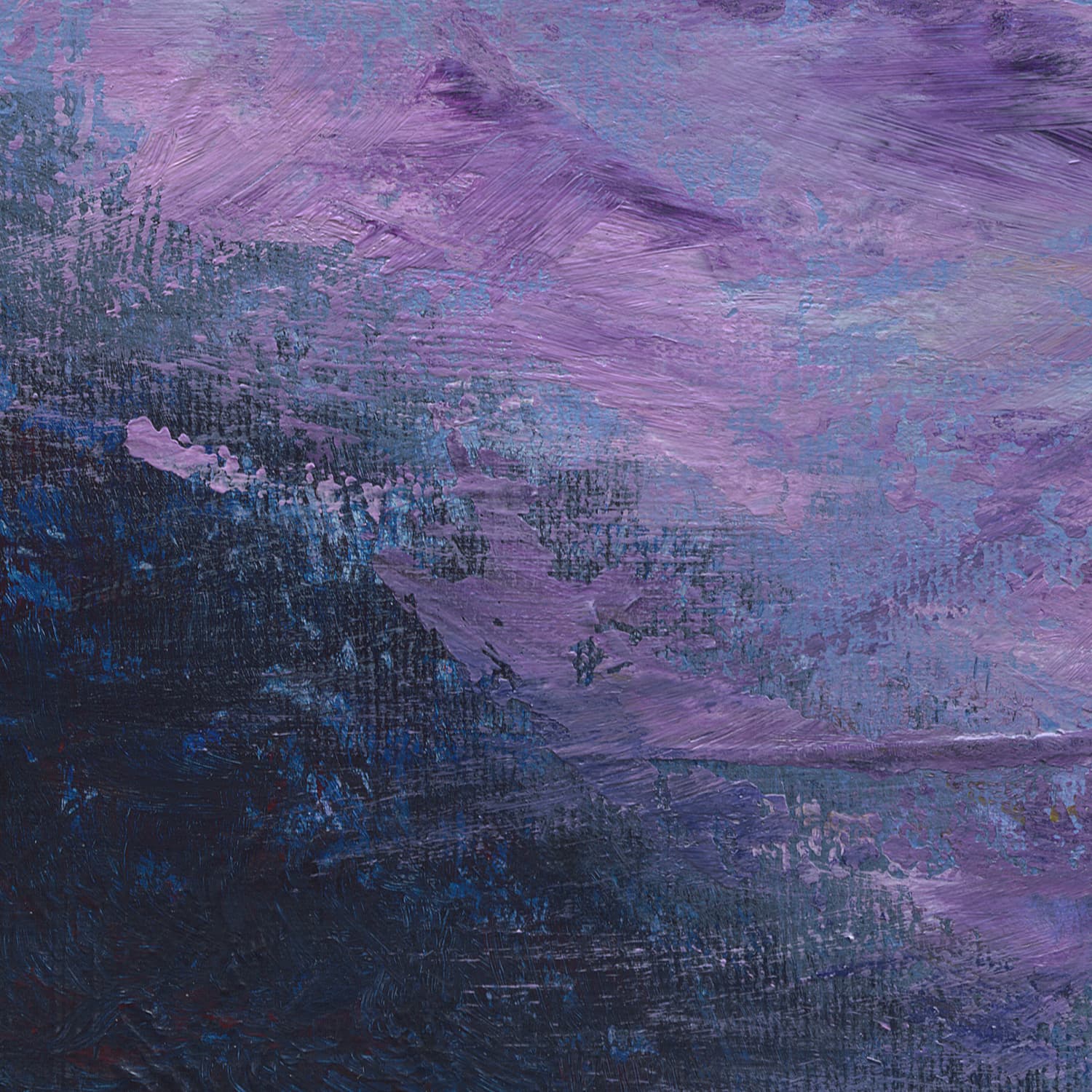 amethyst sky acrylic on canvas original artwork by adam ruspandini