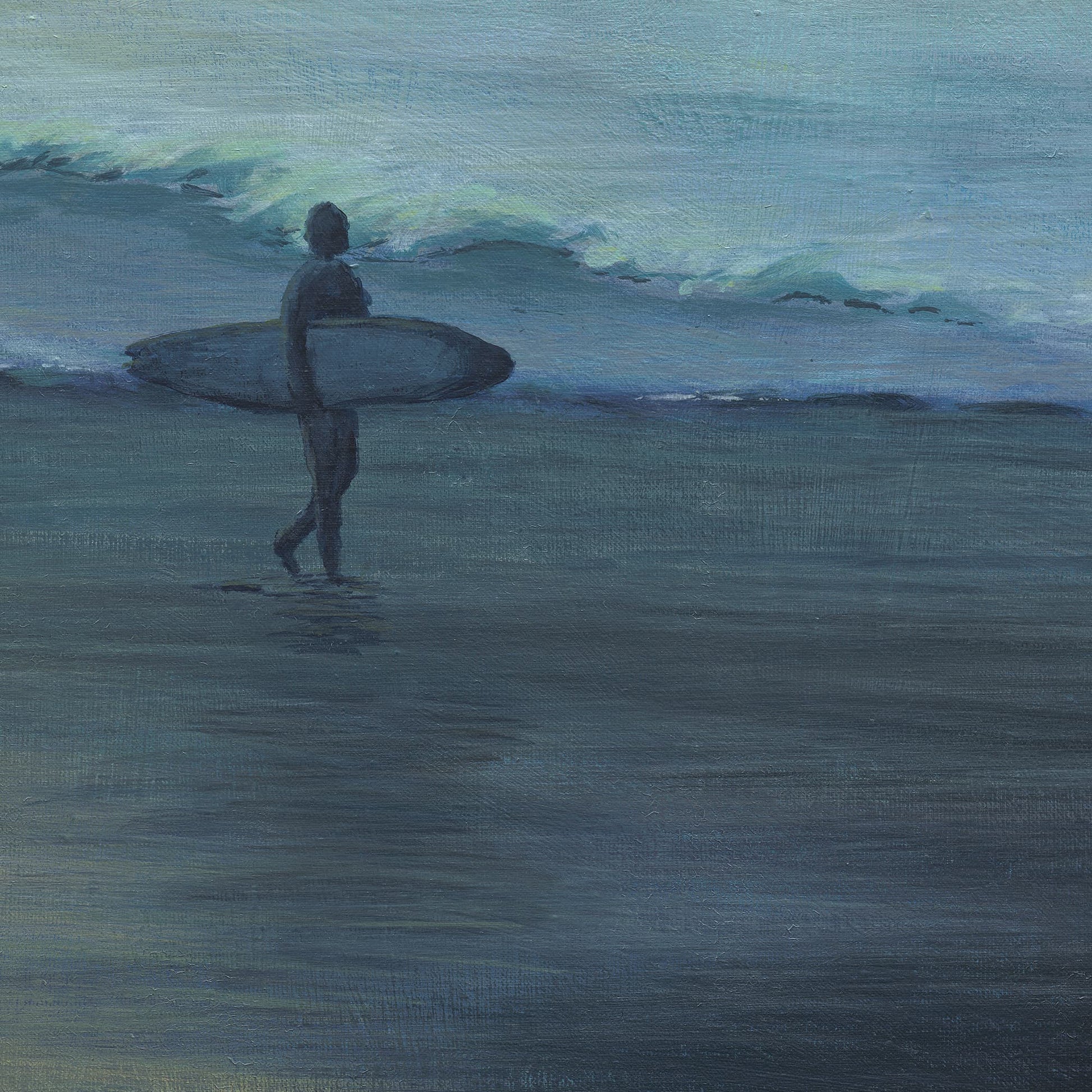 Lone Surfer 60x90cm Original - Adam Ruspandini