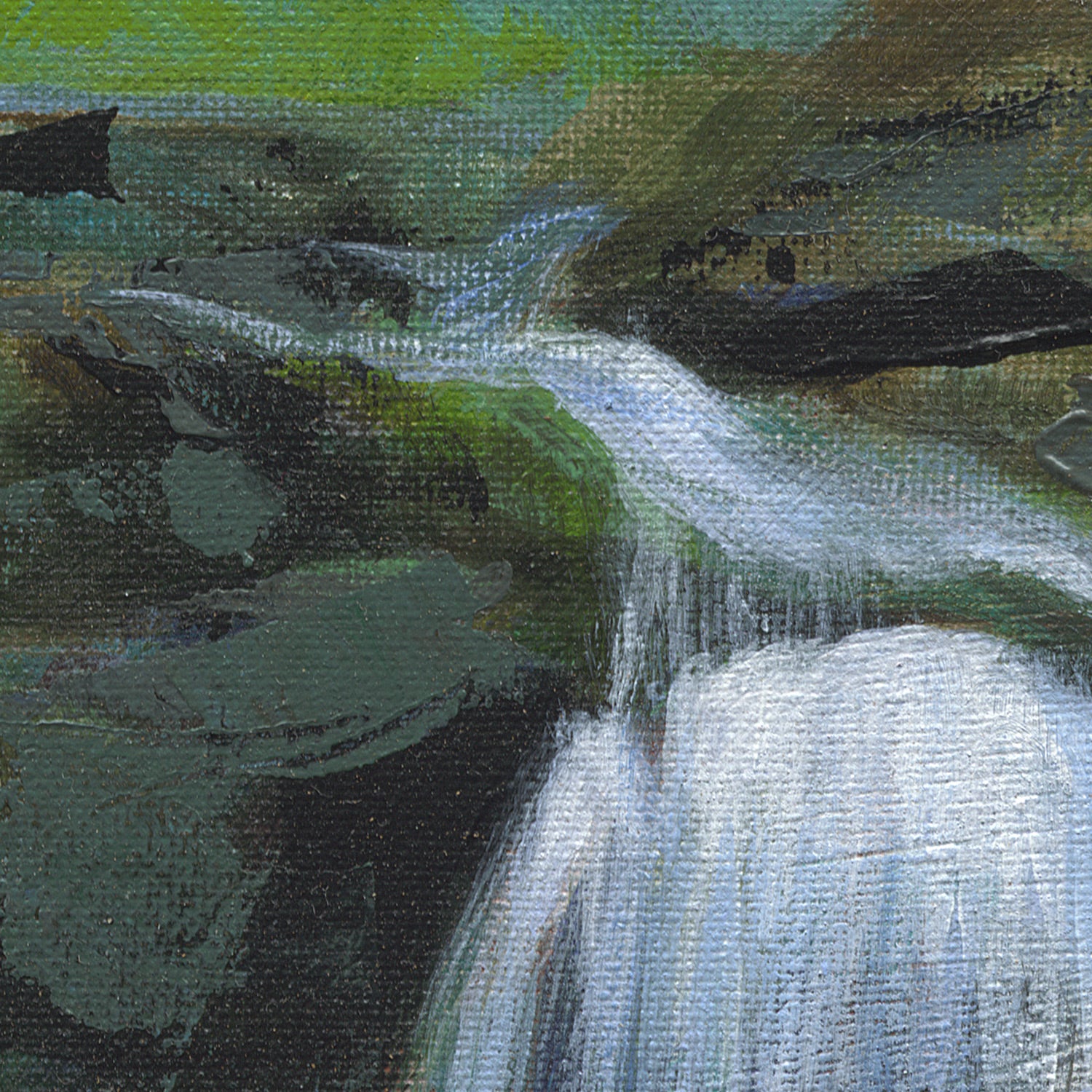 Waterfalling 40x40cm Original - Adam Ruspandini